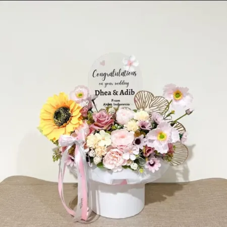 Bloom Box Akrilik Ucapan Wedding Belitung