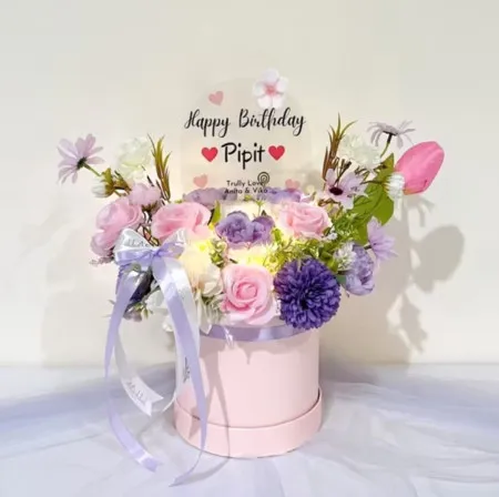 Bloom Box Akrilik Ucapan Ulang Tahun Belitung